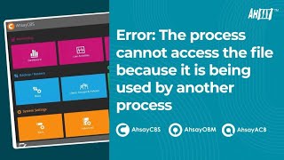 Error quotThe process cannot access the file because it is being used by another processquot [upl. by Nytsyrk]