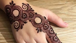 Easy mehndi design for front hands  Beautiful and simple mehndi design 2019 [upl. by Atinuhs592]