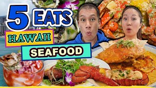 ULTIMATE SEAFOOD TOUR on Oahu – 5 Spots HAWAII Best SEAFOOD GIANT Crab Lobster Shrimp amp More [upl. by Zeeba]