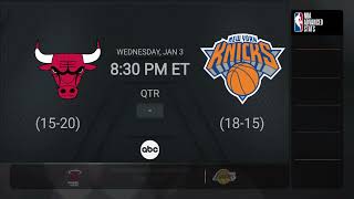 Chicago Bulls  New York Knicks  NBA Regular Season on ABC Live Scoreboard [upl. by Marsland834]