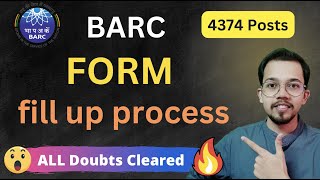 BARC  4374 Posts  Complete FORM FILL UP process  All doubts cleared  WITHOUT GATE 🔥 [upl. by Macario]