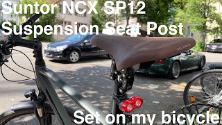 Suntor NCX SP12 Suspension Seat Post  Set it on my bicycle 4K video [upl. by Alhahs176]