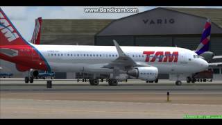 TAM Linhas Aereas A320 Sao Paulo Congonhas Airport SBSP Landing FS9 [upl. by Knowles609]