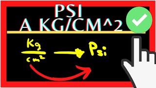 Convertir PSI a KGCM2  CONVERSIONES [upl. by Garett]