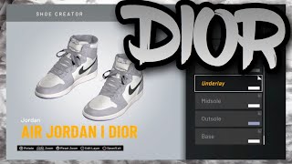 NBA 2K20 Shoe Creator  Air Jordan 1 “DIORquot [upl. by Yrehc]