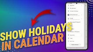 How To Show or Hide Holidays On Calendar on Samsung Galaxy [upl. by Tuchman]