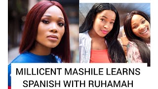 MILLICENT MASHILE LEARNS SPANISH WITH RUHAMAH sepedi spanish [upl. by Solrac]