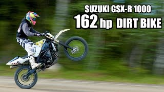 SUZUKI GSXR Dirt Bike 1000cc  OFF ROAD test ride [upl. by Entwistle242]