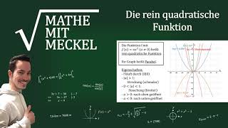 Die rein quadratische Funktion  MatheMitMeckel machts möglich [upl. by Marilou]