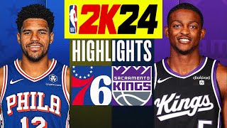 76ERS at KINGS  FULL GAMEPLAY  March 25 2024 [upl. by Olette]