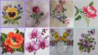 Gorgeous cross stitch patterns countable embroidery charsutikarhailatest dosuti design ideas2024 [upl. by Riatsala]