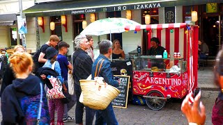 Handmade Sausages served on a Bicycle  Street Food in Berlin Germany [upl. by Ambrosine]