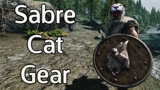 Skyrim Mods  Sabre Cat Gear [upl. by Siuqram]