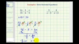 Ex 1 Solving Rational Equations [upl. by Stetson]