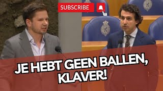 Gideon van Meijeren SLOOPT Jesse Klaver met 1 zin Je hebt in ieder geval geen BALLEN [upl. by Divaj]