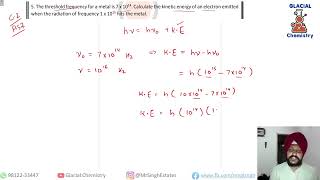 Plancks law and Photoelectric Effect Practice Sheet 2 Question 5 Chapter 2  Class 11 [upl. by Xella281]