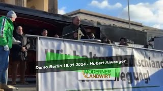 Hubert Aiwanger auf der Demo in Berlin 19012024 [upl. by Rosenstein]