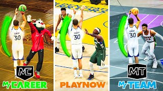 Shooting a Green in Every NBA 2K23 GAMEMODE in one Video [upl. by Adley]