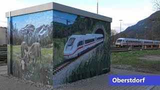 Oberstdorf🌄🏔️Bahnverkehr im letzten Abendlicht mit Alpenpanorama IC abgestellt PESA amp BR612 [upl. by Calvinna]