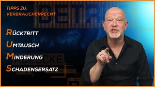 Schadensersatz und andere Ansprüche Verbraucherrecht übersichtlich erklärt  Tipps mit Peter Giesel [upl. by Boylston]