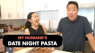 How to Make an Easy Pasta BakeHusband Cooks Last Minute Valentines Day Dinner [upl. by Martell]