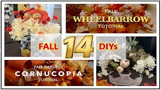 14 🍂🍁FALL DOLLAR TREE DIYS  FALL 2024  FALL CRAFTS  DOLLAR TREE DIY🍂🍁 How To Make a BOW [upl. by Macegan]