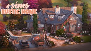 Large Rustic Family Home 🤎  The Sims 4 Speed Build [upl. by Yeca]