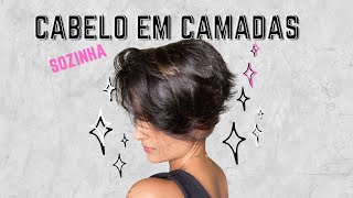 COMO CORTAR O CABELO SOZINHA EM CASA  Pontas do cabelo curto [upl. by Horan]