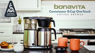 Bonavita Connoisseur Coffee Maker  Thermal Carafe Coffee Maker  8Cup Coffee Brewer [upl. by Vincenz]