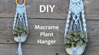 DIY Macrame Plant Hanger  Macrame Plant Hanger Tutorial  Macrame Wall Hanging Tutorial [upl. by Zeuqram653]