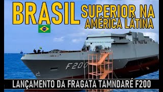 BRASIL lança ao mar FRAGATA mais moderna da AMERICA LÁTINA military militar geopolitica [upl. by Akinot]