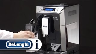 How to fill and attach the milk container on your DeLonghi Eletta Cappuccino ECAM 45760 [upl. by Wellesley912]