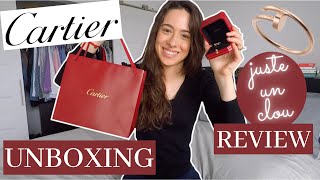 CARTIER JUSTE UN CLOU UNBOXING SM Pink Rose Gold Ring Review  Thin Version  JUC Collection [upl. by Eilyk]