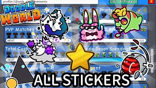 How to Get ALL the STICKERS Added In  Doodle World [upl. by Firooc]