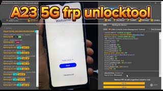 it shows to easily unlock samsung A23 5G and samsung Qualcomm phones frp unlock with unlocktool [upl. by Arymat]