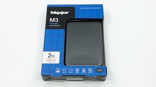 Maxtor M3 Portable External Hard Drive 2 To USB 30 [upl. by Nnalorac]