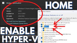 How to Enable and Install HyperV in Windows 11 Home v24H2 [upl. by Thurman637]