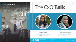 The CxO Talk with Ms Sania Bashir Founder amp CEO Diabetes Telecare Pakistan by Ayesha Malik [upl. by Eiro674]