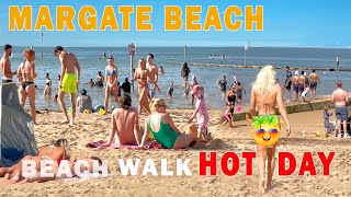 🇬🇧 England Beach Walk 2023  MARGATE BEACH  Most Beautiful Sandy Beach near London  Hot Beach 4K [upl. by Piero]