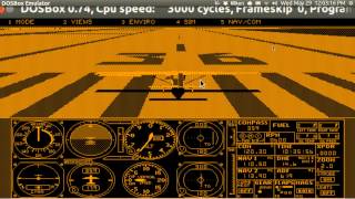 Ubuntu Basics Flight Simulator MSFS40 in DOSBox in Hercules and VGA [upl. by Calley903]