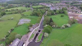 Dobson Locks  Apperley Bridge by Drone [upl. by Rubi]