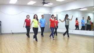 Wagon Wheel Rock  Line Dance Dance amp Teach in English amp 中文 [upl. by Anil]