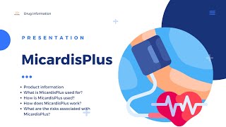 MicardisPlus  Product information uses dosage mechanism  telmisartan  hydrochlorothiazide [upl. by Kenwood775]