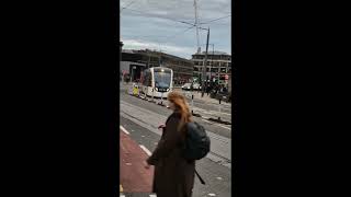 Early evening at Edinburghs Haymarket with Bright Bus Edinburgh Trams amp Lothian Buses [upl. by Aigroeg]