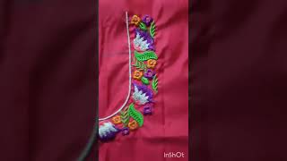 Floral Baby Neck Embroidery Design Availablesrihithaembroiders3418Ph no 8639794144Subscribe [upl. by Sievert]