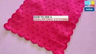 TUTORIAL How To Sew A Scallop Edge Stitching [upl. by Alegnat26]