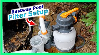 Bestway pool Filter Setup Costco pool Filter Setup Flow clear 58498E [upl. by Aineles]