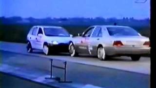 Crash test Opel Corsa vs Mercedes [upl. by Rorke]