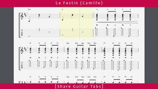 Share Guitar Tabs Le Festin Camille HD 1080p [upl. by Isbella469]