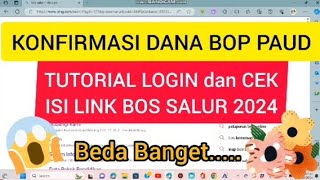 ikanova BOS SALUR 2024  CARA KONFIRMASI dan CEK BOP PAUD [upl. by Ennaear]